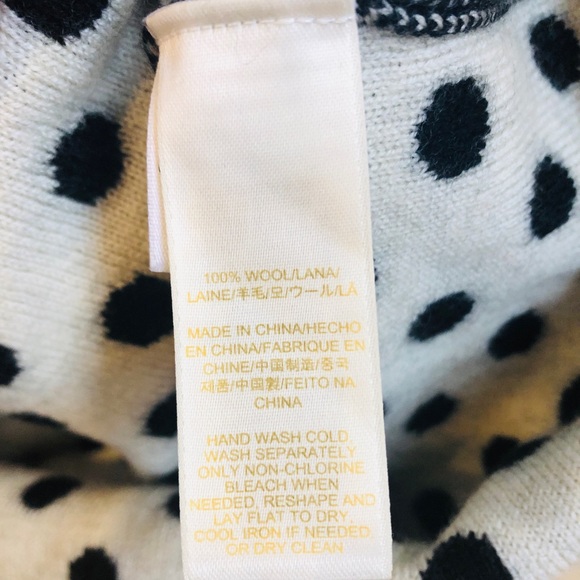 Kate Spade Polka Dot 100%wool sweater - Picture 5 of 6